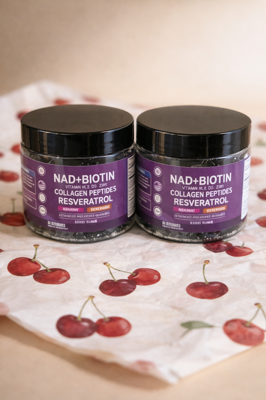 (2pk) NAD+ + Biotina Gummies – Fórmula Antiedad Avanzada