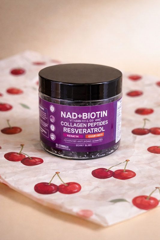 NAD+ + Biotina Gummies – Fórmula Antiedad Avanzada (1 pk)