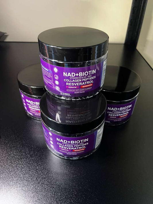 (2pk) NAD+ + Biotina Gummies – Fórmula Antiedad Avanzada